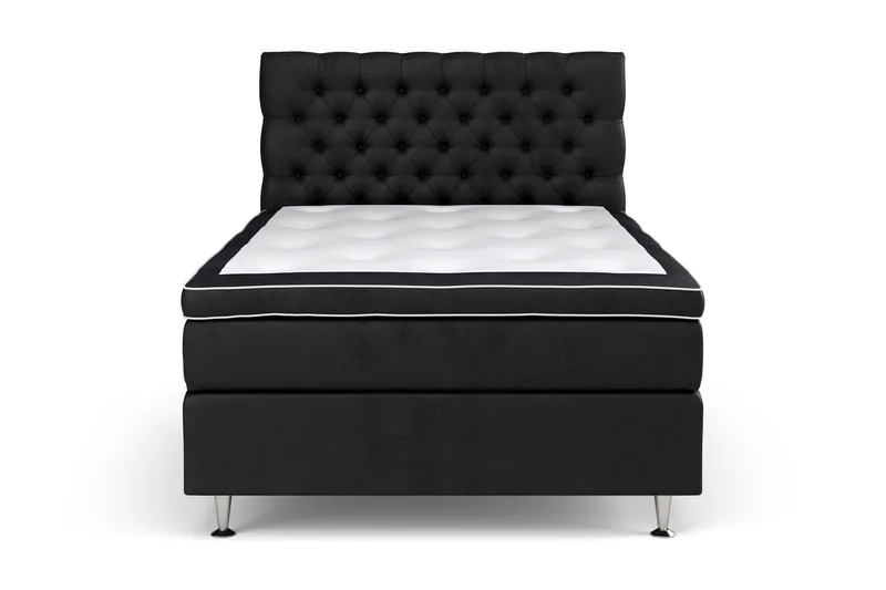 Celine Kontinentalsäng 120x200cm, Svart/Sammet