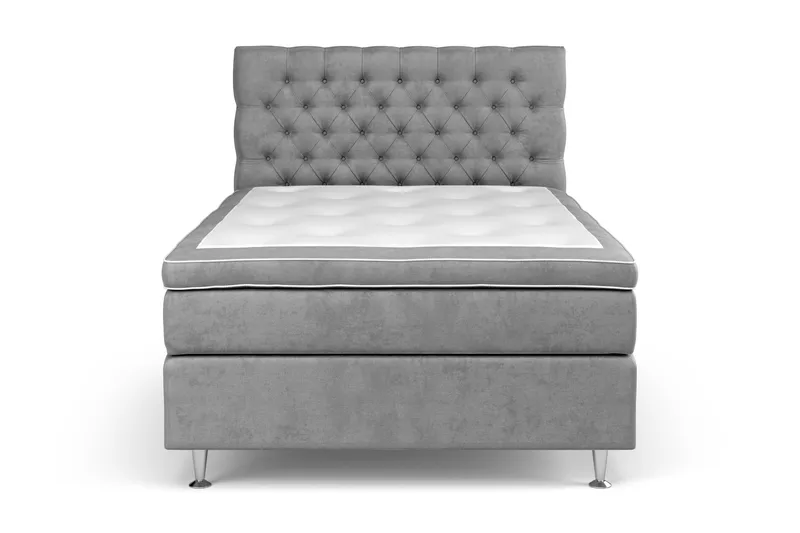 Celine Kontinentalsäng 140x200cm - Grå/Sammet - Möbler - Säng - Kontinentalsäng