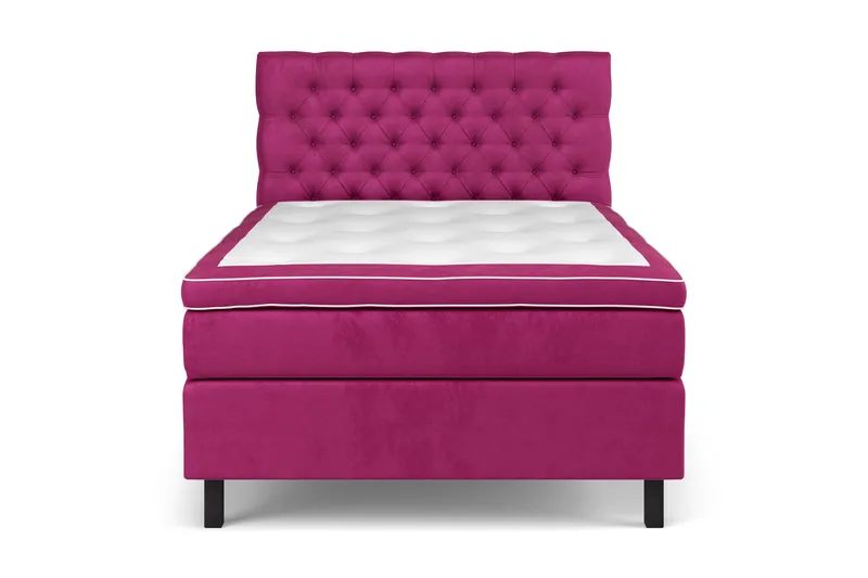 Celine Kontinentalsäng 140x200cm, Rosa/Sammet