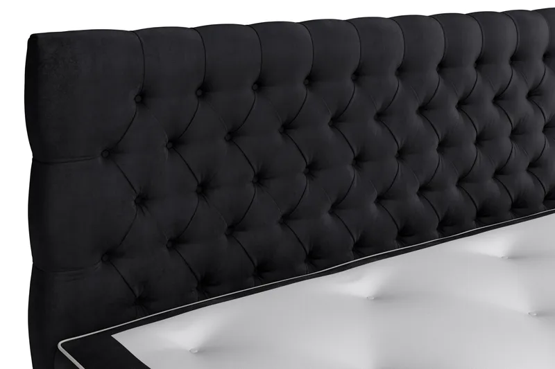 Celine Kontinentalsäng 160x200cm - Svart/Sammet - Möbler - Säng - Kontinentalsäng