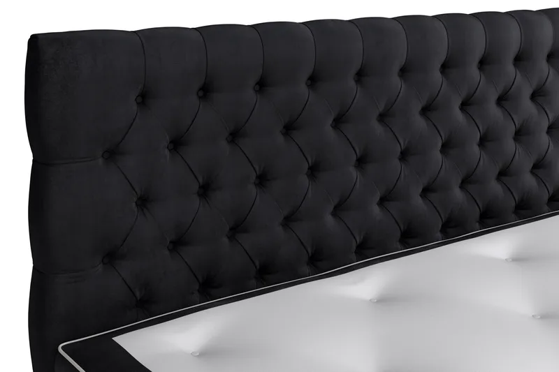 Celine Kontinentalsäng 160x200cm - Svart/Sammet - Möbler - Säng - Kontinentalsäng