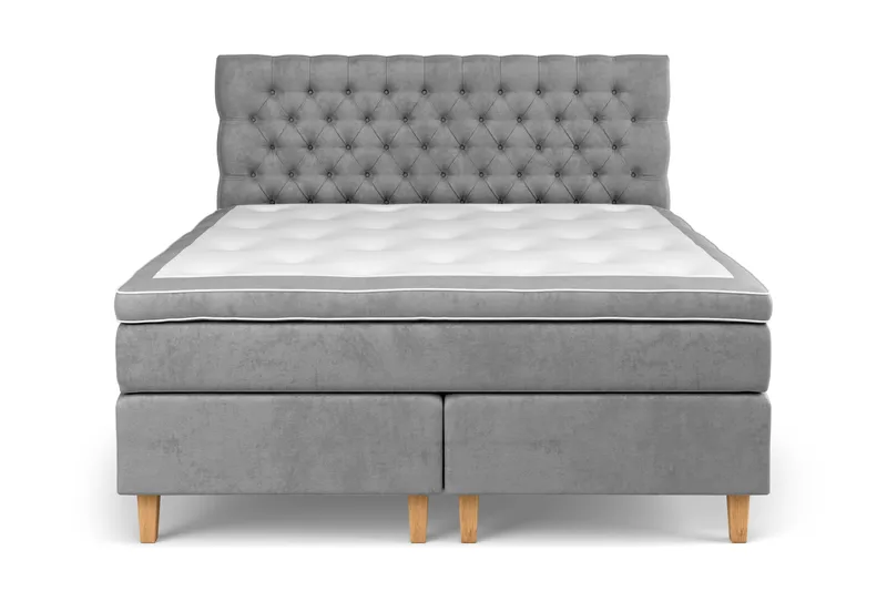 Celine Kontinentalsäng 180x200cm - Grå/Sammet - Möbler - Säng - Kontinentalsäng