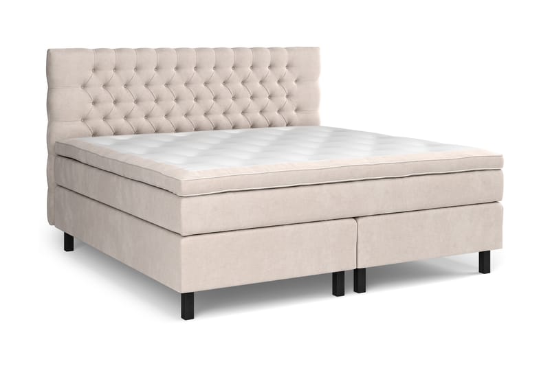Celine Kontinentalsäng 210x210cm - Beige/Sammet - Möbler - Säng - Komplett sängpaket