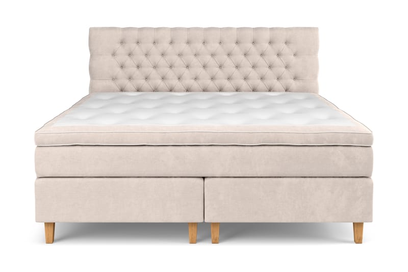 Celine Kontinentalsäng 210x210cm - Beige/Sammet - Möbler - Säng - Komplett sängpaket