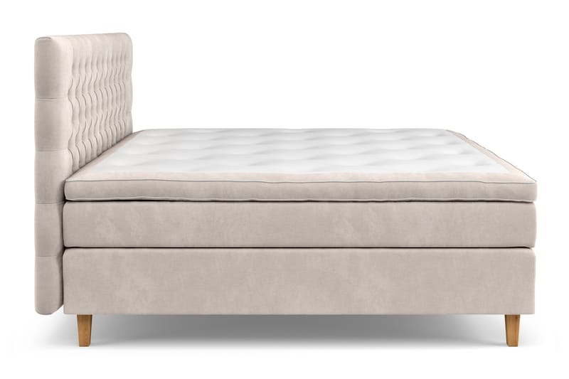 Celine Kontinentalsäng 210x210cm - Beige/Sammet - Möbler - Säng - Komplett sängpaket