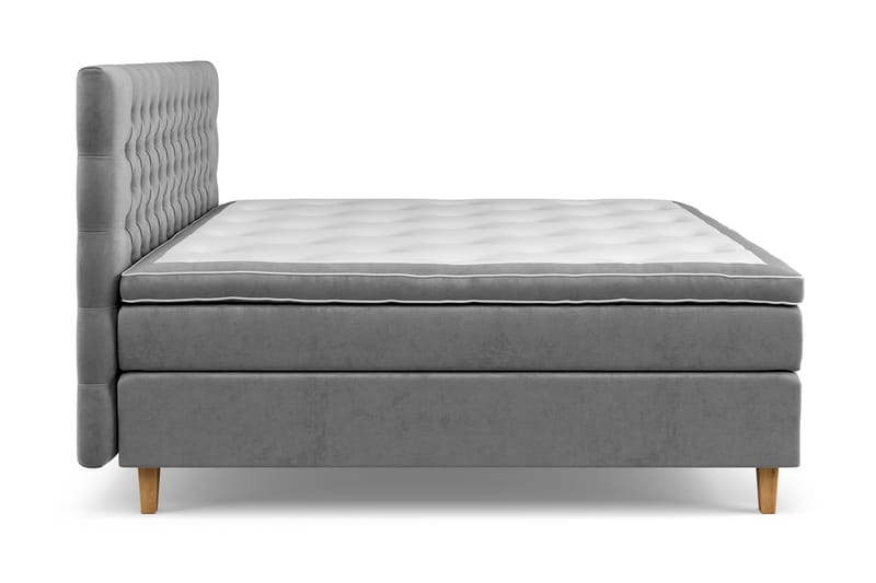 Celine Kontinentalsäng 210x210cm - Grå/Sammet - Möbler - Säng - Komplett sängpaket
