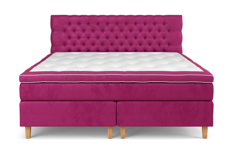 Celine Kontinentalsäng 210x210cm - Rosa/Sammet - Möbler - Säng - Kontinentalsäng