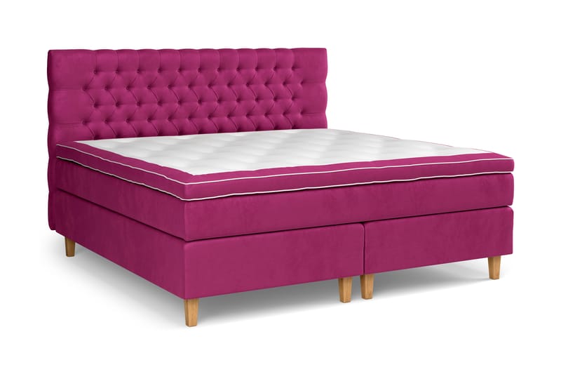 Celine Kontinentalsäng 210x210cm - Rosa/Sammet - Möbler - Säng - Kontinentalsäng