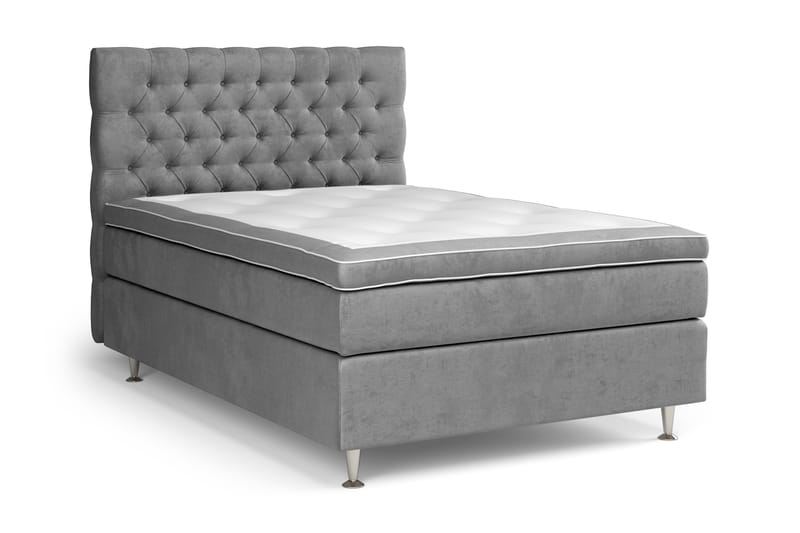 Celine Sängpaket 120x200 cm - Grå/Sammet - Möbler - Säng - Komplett sängpaket