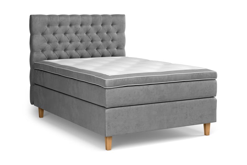 Celine Sängpaket 120x200 cm - Grå/Sammet - Möbler - Säng - Kontinentalsäng