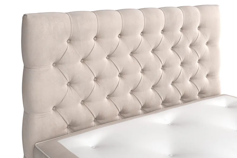 Celine Sängpaket 140x200cm - Beige / Sammet - Möbler - Säng - Kontinentalsäng