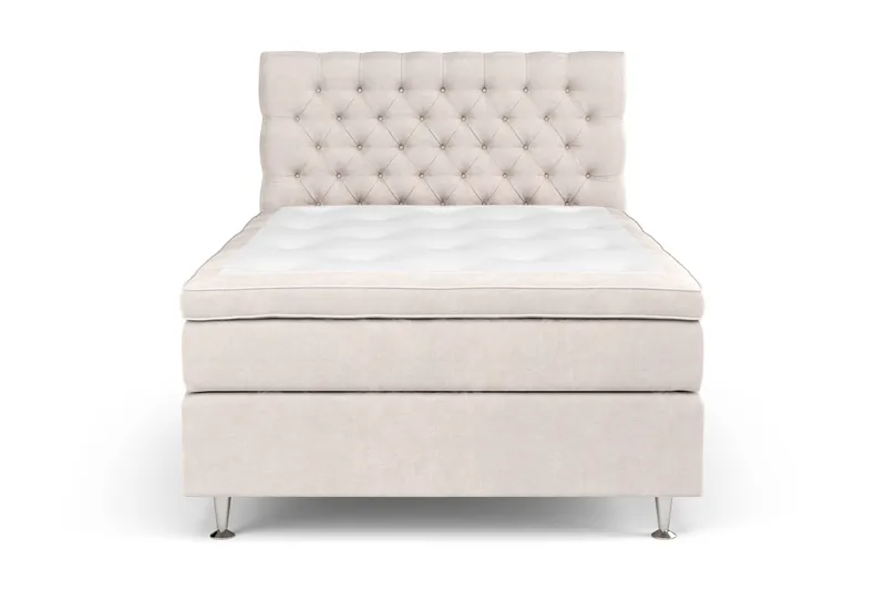 Celine Sängpaket 140x200cm - Beige/Sammet - Möbler - Säng - Kontinentalsäng