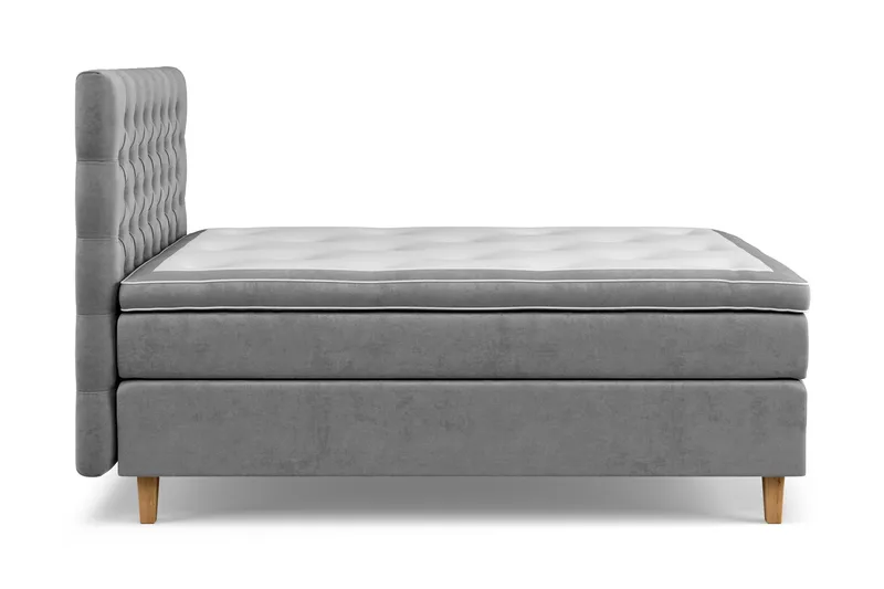 Celine Sängpaket 140x200cm - Grå/Sammet - Möbler - Säng - Kontinentalsäng