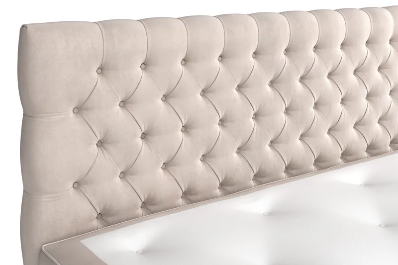 Celine Sängpaket 160x200cm - Beige / Sammet - Möbler - Säng - Kontinentalsäng