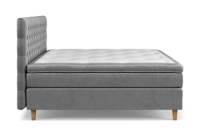 Celine Sängpaket 160x200cm - Grå/Sammet - Möbler - Säng - Kontinentalsäng