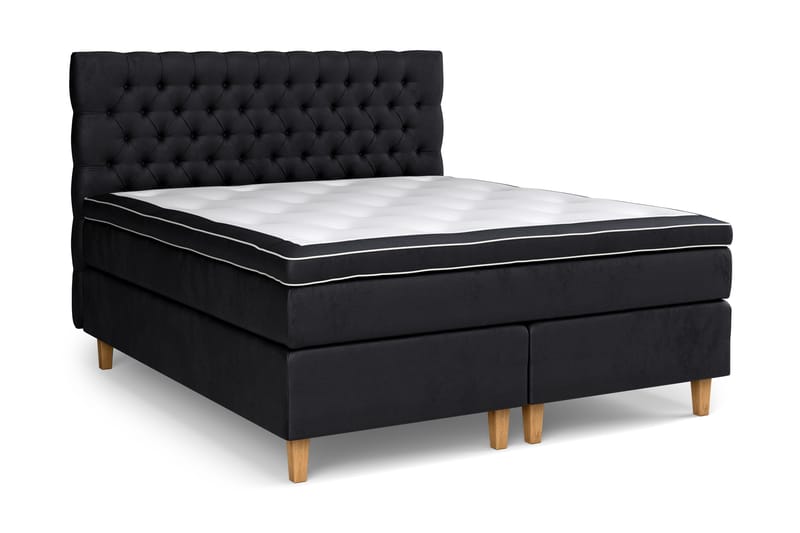 Celine Sängpaket 160x200cm - Svart/Sammet - Möbler - Säng - Komplett sängpaket