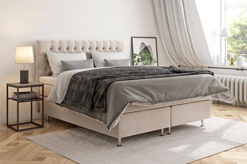 Celine Sängpaket 210x210 cm - Beige - Möbler - Säng - Komplett sängpaket