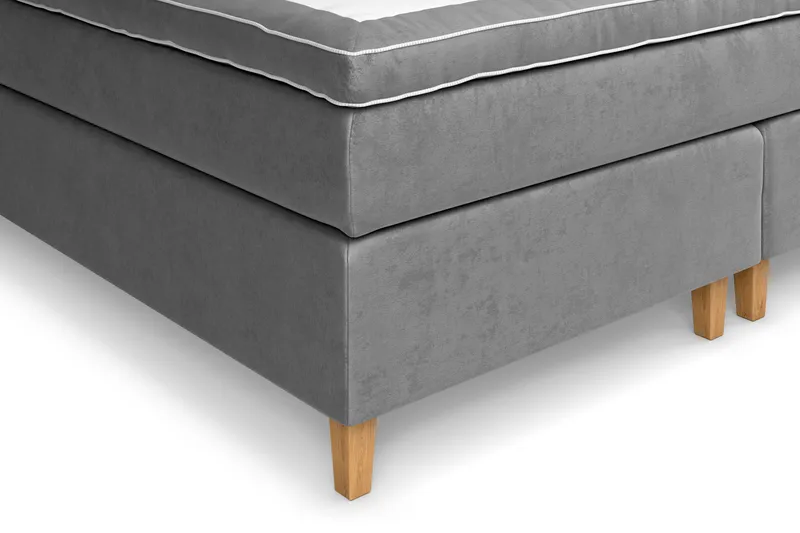 Celine Sängpaket 210x210cm - Grå/Sammet - Möbler - Säng - Kontinentalsäng