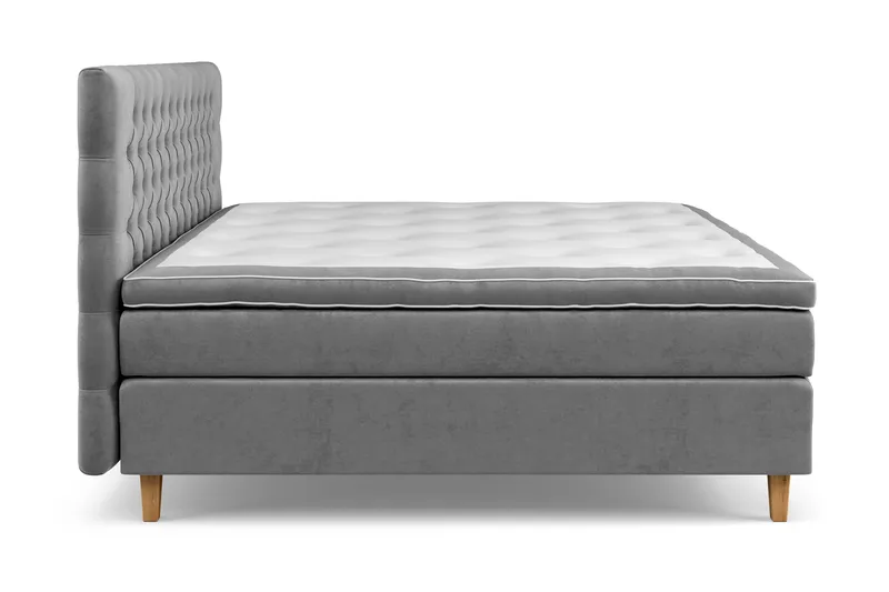 Celine Sängpaket 210x210cm - Grå/Sammet - Möbler - Säng - Kontinentalsäng
