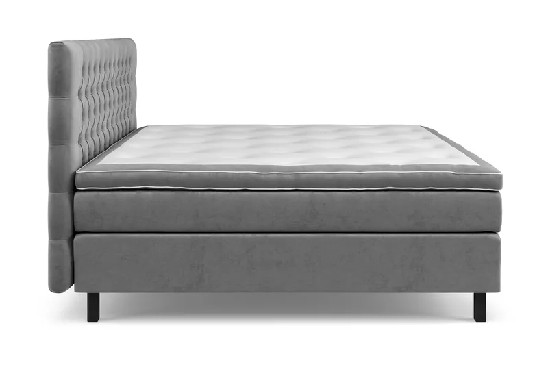 Celine Sängpaket 210x210cm - Grå/Sammet - Möbler - Säng - Kontinentalsäng