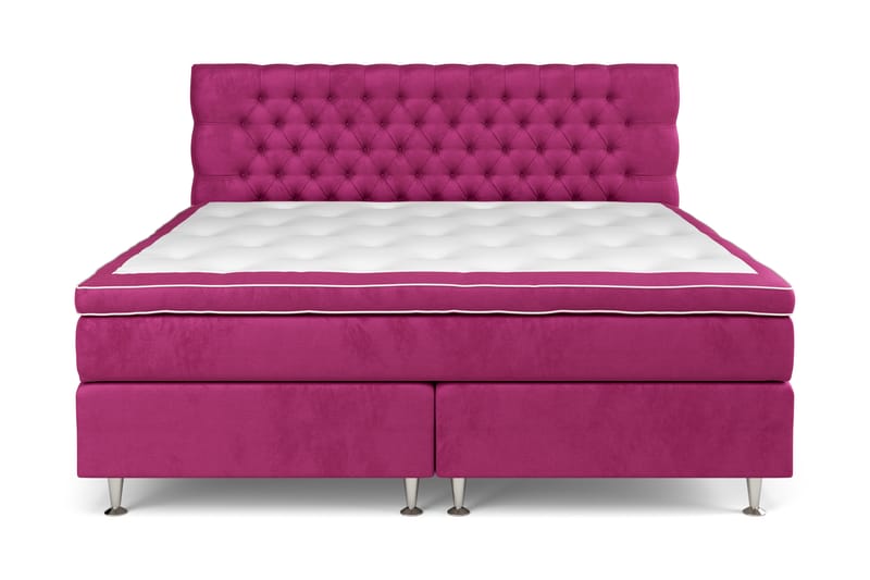 Celine Sängpaket 210x210cm - Rosa/Sammet - Möbler - Säng - Kontinentalsäng