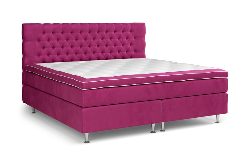 Celine Sängpaket 210x210cm - Rosa/Sammet - Möbler - Säng - Kontinentalsäng