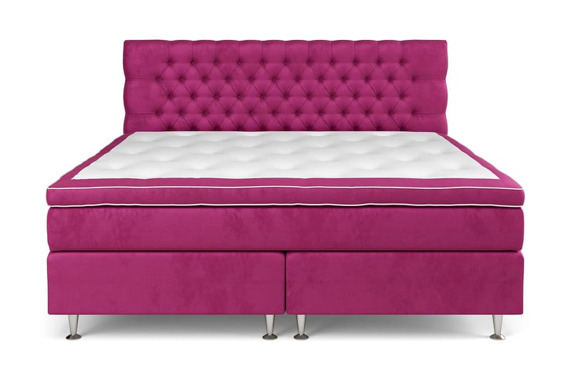 Celine Sängpaket 210x210cm - Rosa/Sammet - Möbler - Säng - Kontinentalsäng