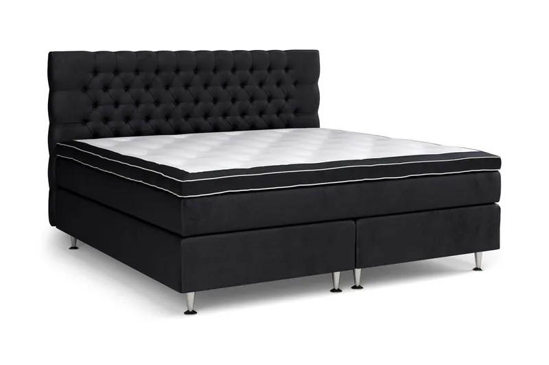 Celine Sängpaket 210x210cm - Svart/Sammet - Möbler - Säng - Kontinentalsäng