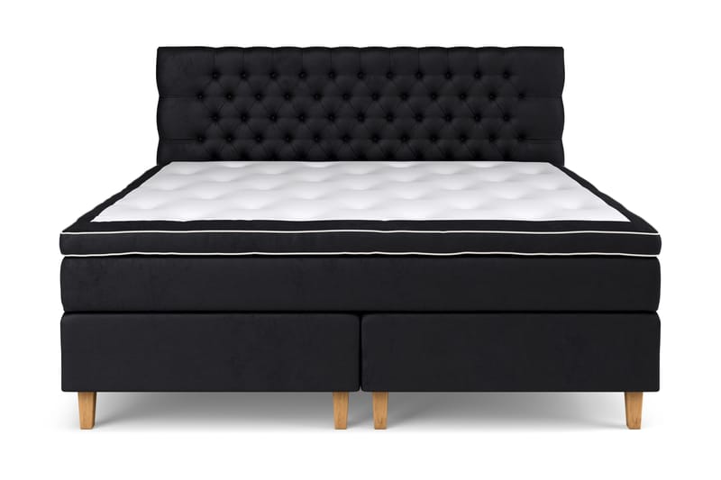 Celine Sängpaket 210x210cm - Svart/Sammet - Möbler - Säng - Kontinentalsäng