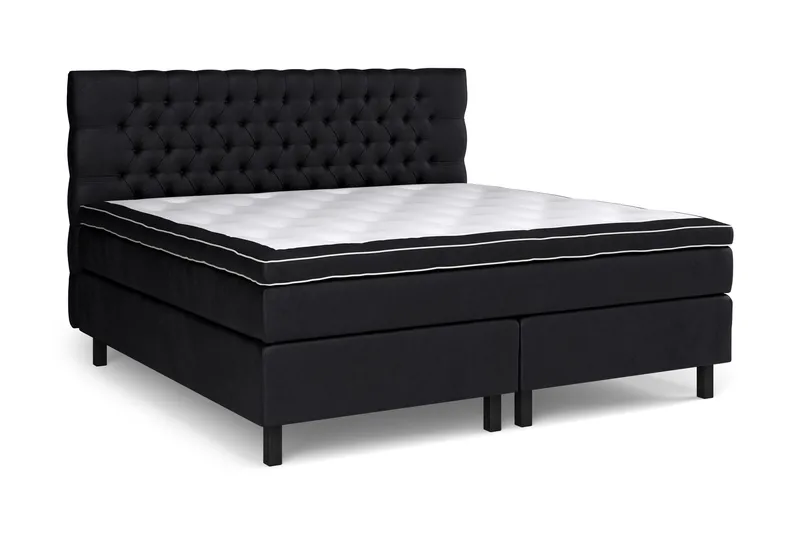 Celine Sängpaket 210x210cm - Svart/Sammet - Möbler - Säng - Kontinentalsäng