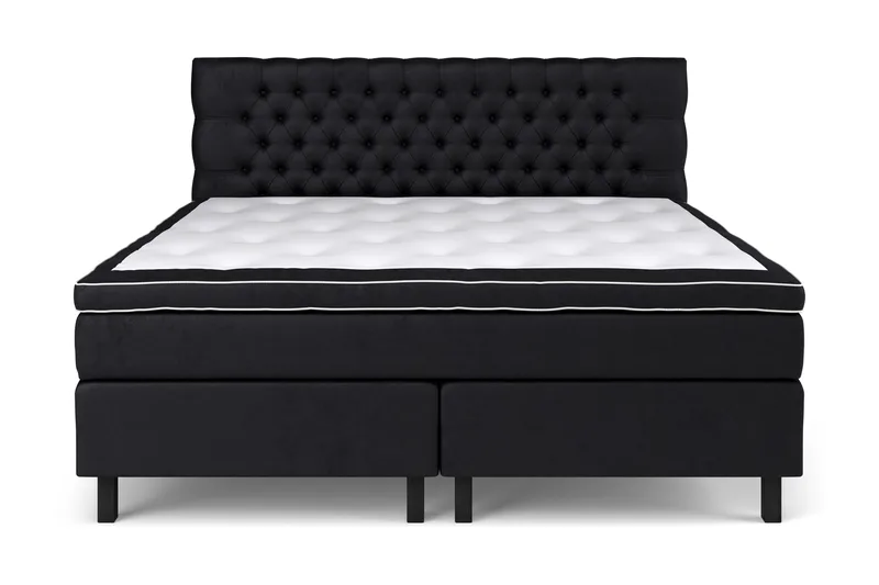 Celine Sängpaket 210x210cm - Svart/Sammet - Möbler - Säng - Kontinentalsäng