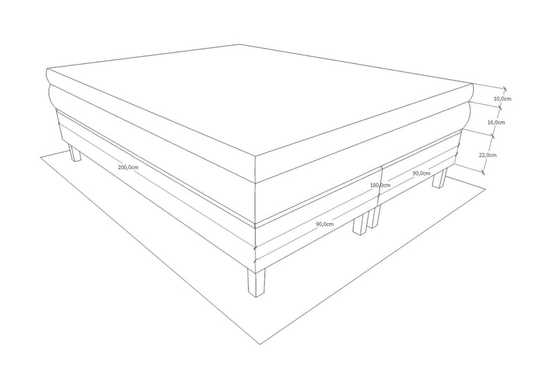 Charleston Komplett Sängpaket160x200 cm - Svart - Möbler - Säng - Komplett sängpaket