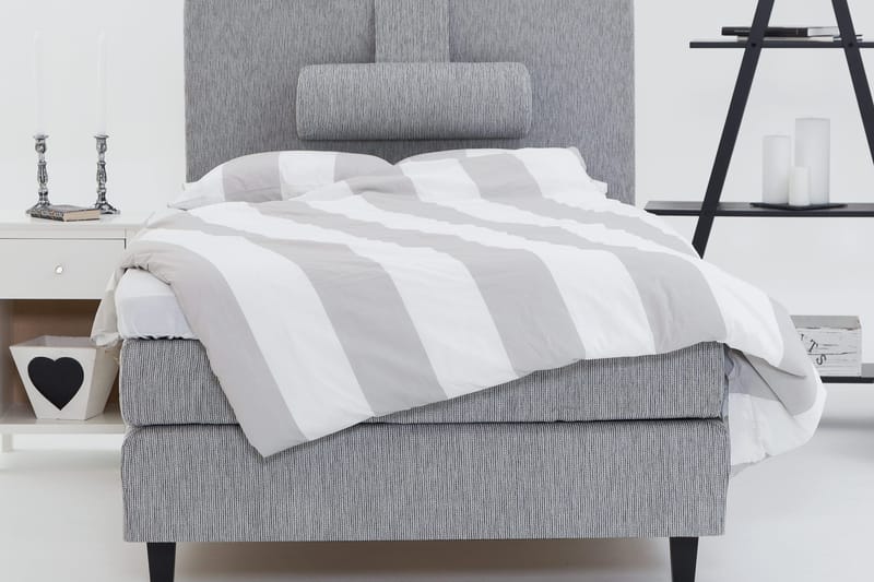 Charleston Kontinentalsäng 120x200 Fast Polyeterskum - Ljusgrå - Möbler - Säng - Kontinentalsäng