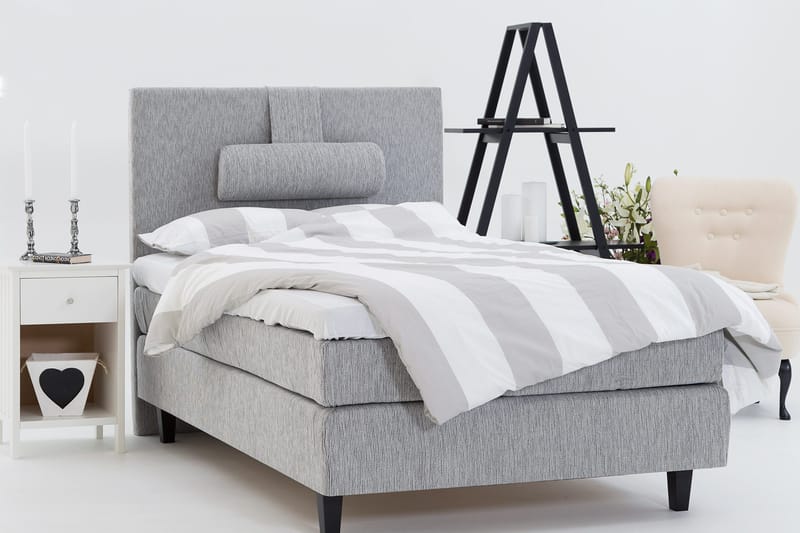 Charleston Kontinentalsäng 120x200 Fast Polyeterskum - Ljusgrå - Möbler - Säng - Kontinentalsäng
