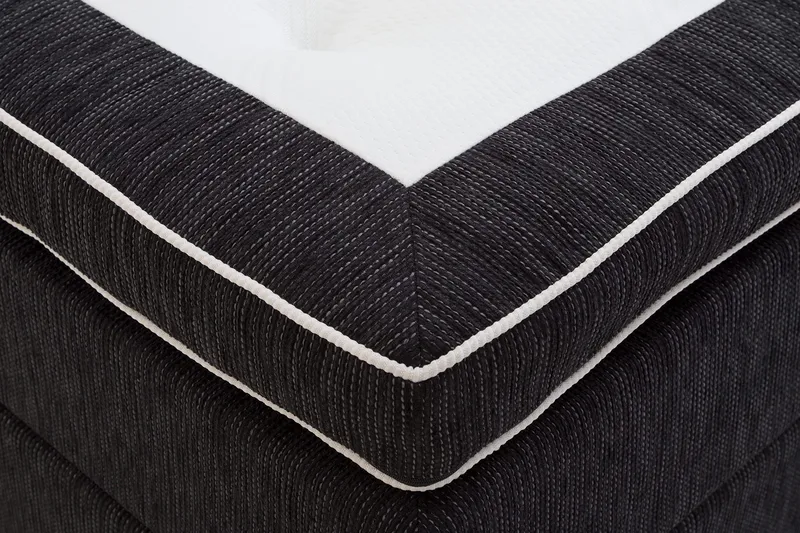 Charleston Kontinentalsäng 120x200 Fast Polyeterskum - Svart - Möbler - Säng - Kontinentalsäng