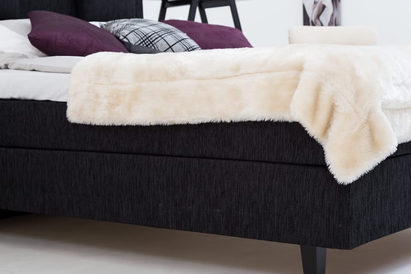 Charleston Kontinentalsäng 120x200 Fast Polyeterskum - Svart - Möbler - Säng - Kontinentalsäng