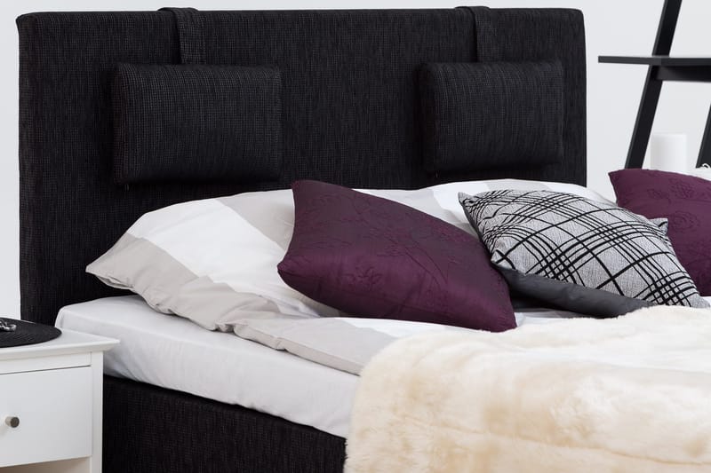 Charleston Kontinentalsäng 120x200 Fast Polyeterskum - Svart - Möbler - Säng - Kontinentalsäng