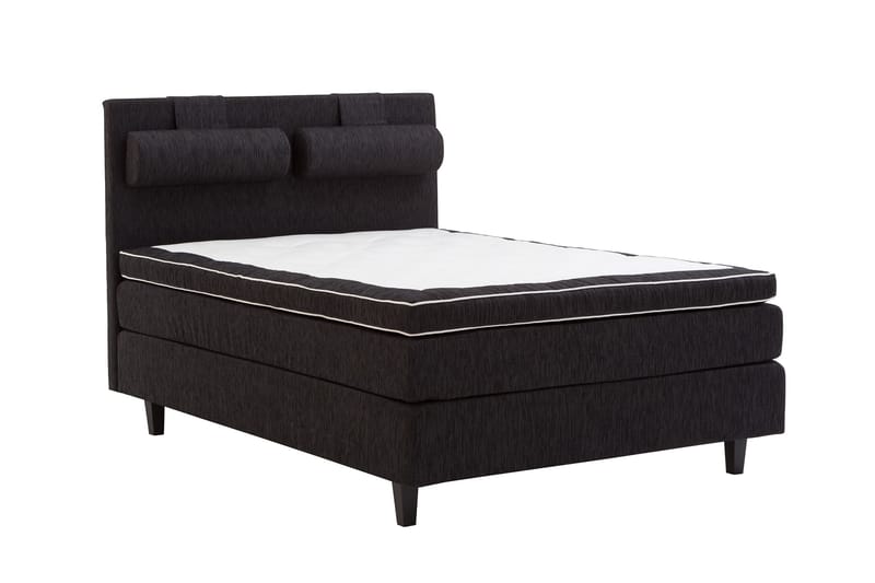 Charleston Kontinentalsäng 140x200 Fast Polyeterskum, Svart