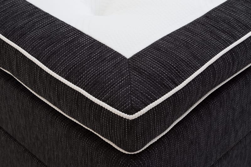 Charleston Kontinentalsäng 140x200 Fast Polyeterskum - Svart - Möbler - Säng - Kontinentalsäng