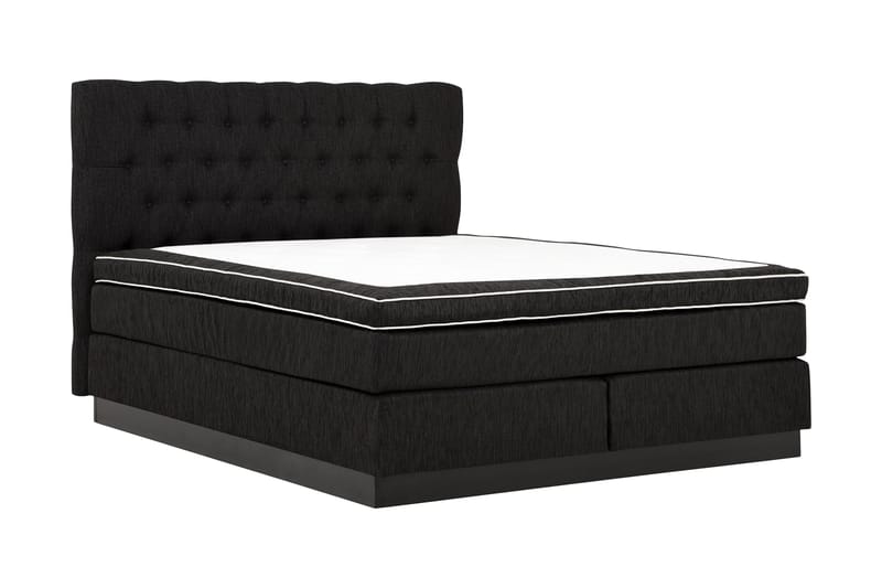 Charleston Kontinentalsäng 160x200 Fast Polyeterskum - Svart - Möbler - Säng - Kontinentalsäng
