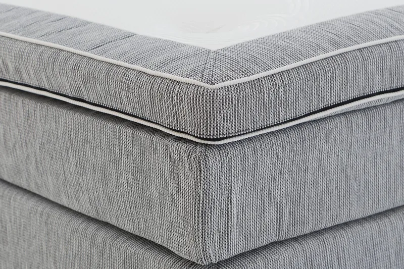 Charleston Kontinentalsäng 180x200 Fast Polyeterskum - Ljusgrå - Möbler - Säng - Kontinentalsäng