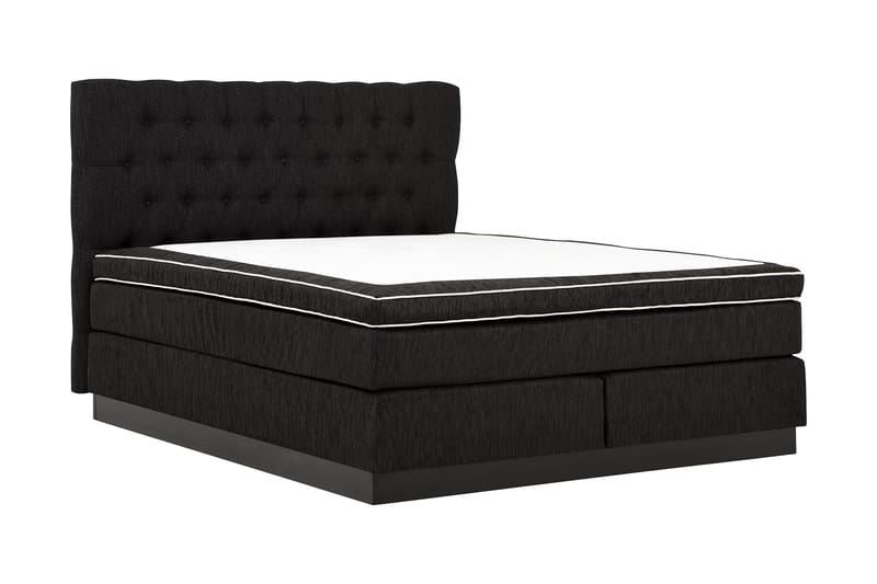 Charleston Kontinentalsäng 180x200 Fast Polyeterskum - Svart - Möbler - Säng - Kontinentalsäng