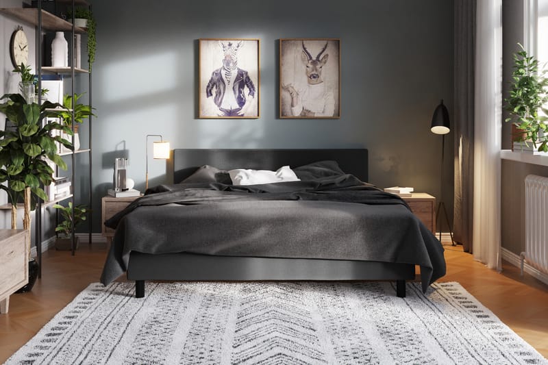 Charm Komplett Sängpaket 160x200 - Mörkgrå - Möbler - Säng - Komplett sängpaket