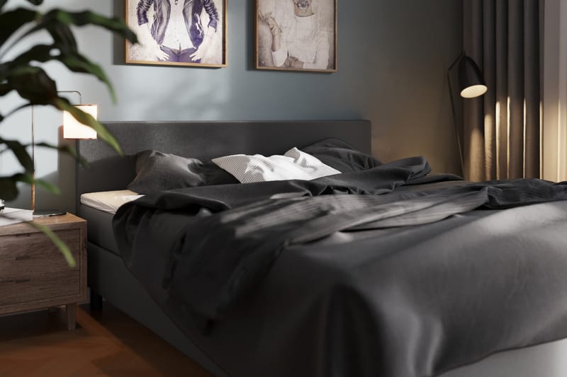 Charm Komplett Sängpaket 160x200 - Mörkgrå - Möbler - Säng - Komplett sängpaket
