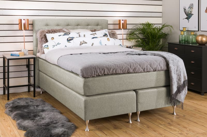 Cloud Komplett Sängpaket 140x200 - Med Sidor Beige/Vit - Möbler - Säng - Komplett sängpaket
