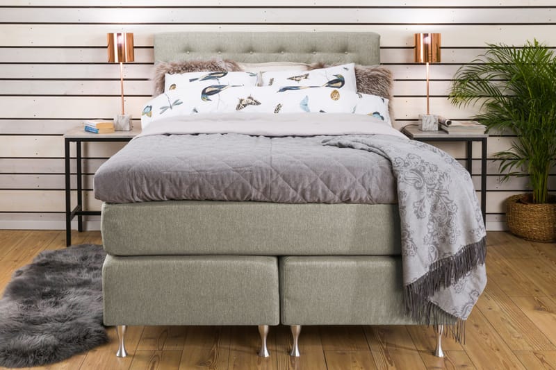 Cloud Komplett Sängpaket 140x200 - Med Sidor Beige/Vit - Möbler - Säng - Komplett sängpaket