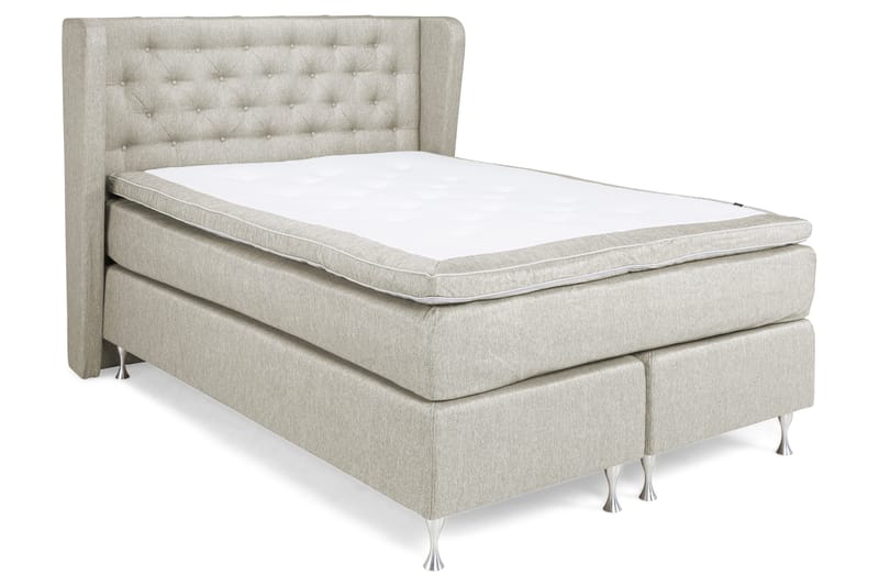 Cloud Komplett Sängpaket 140x200 - Med Sidor Beige/Vit - Möbler - Säng - Kontinentalsäng