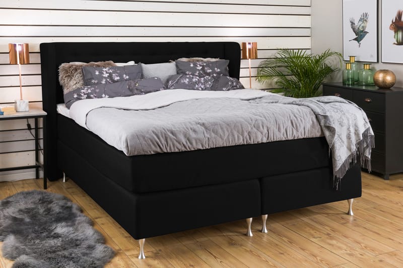 Cloud Komplett Sängpaket 160x200 - Svart - Möbler - Säng - Komplett sängpaket