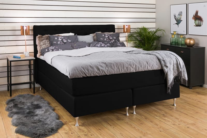 Cloud Komplett Sängpaket 160x200 - Svart - Möbler - Säng - Komplett sängpaket