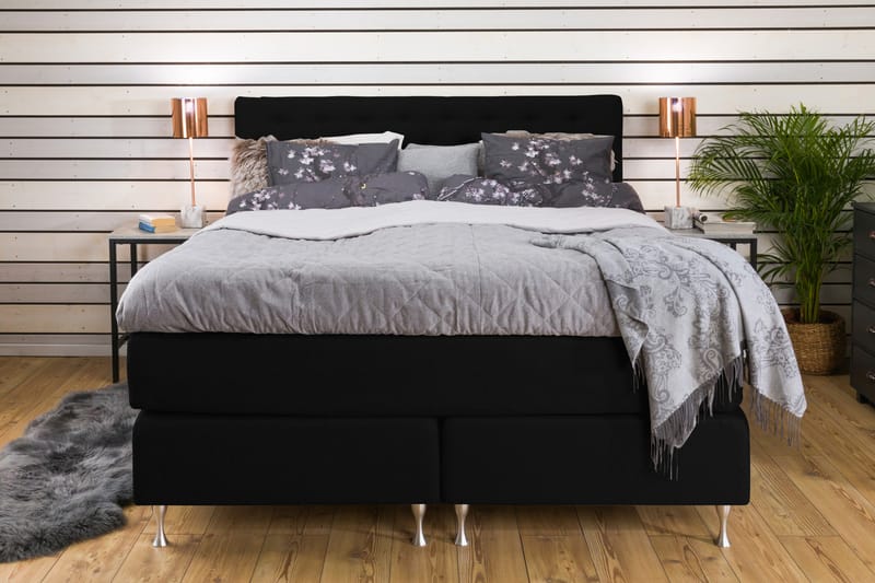 Cloud Komplett Sängpaket 160x200 - Svart - Möbler - Säng - Komplett sängpaket